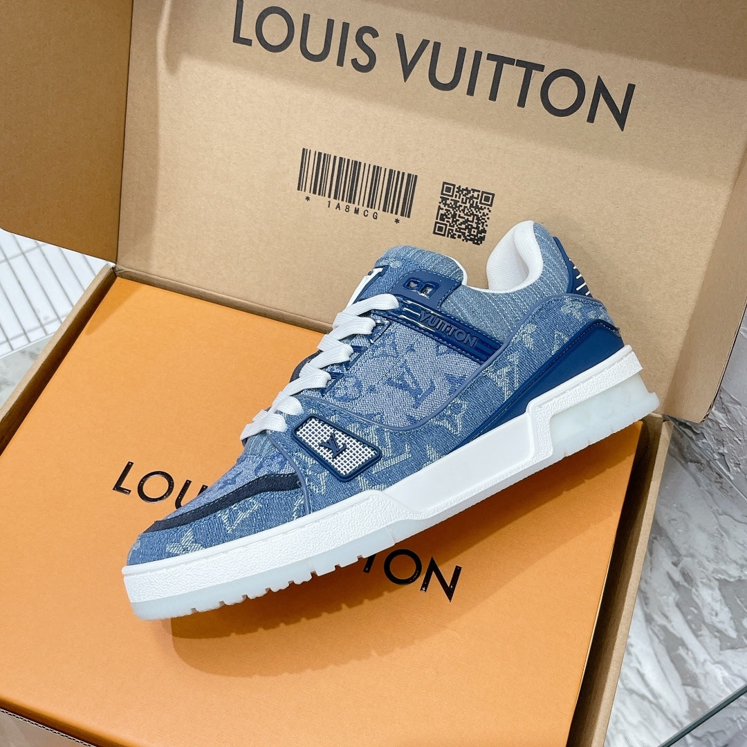 Monogram Denim Trainer Sneakers 1A7S51