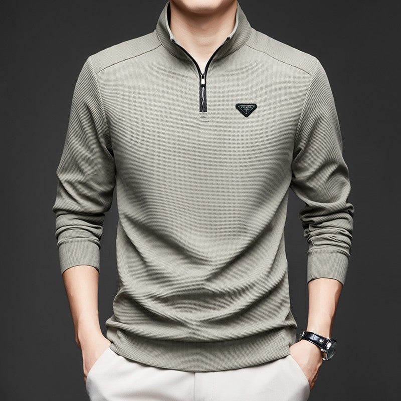 PR Half-zip stand collar top 1824091108
