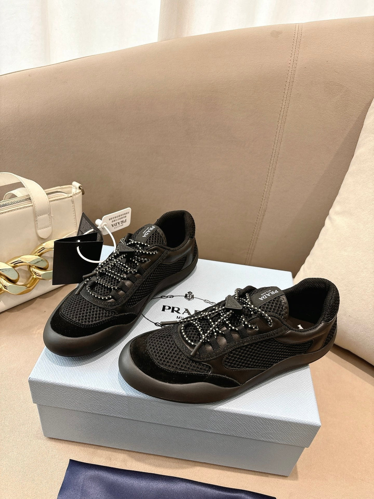 PR Speedrock leather and mesh fabric sneakers 1826051401