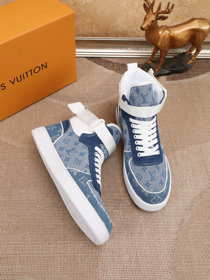 VV Denim leather high-top sneaker 1825052102