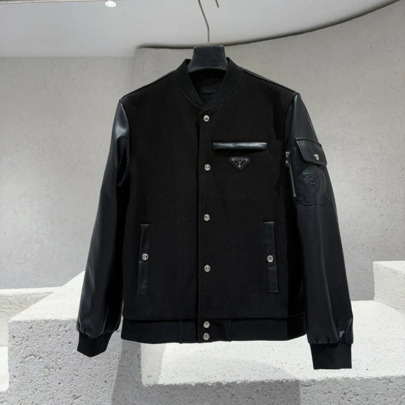 PRA 26ss Men's Dark‑Style Varsity Jacket SJ1326082713