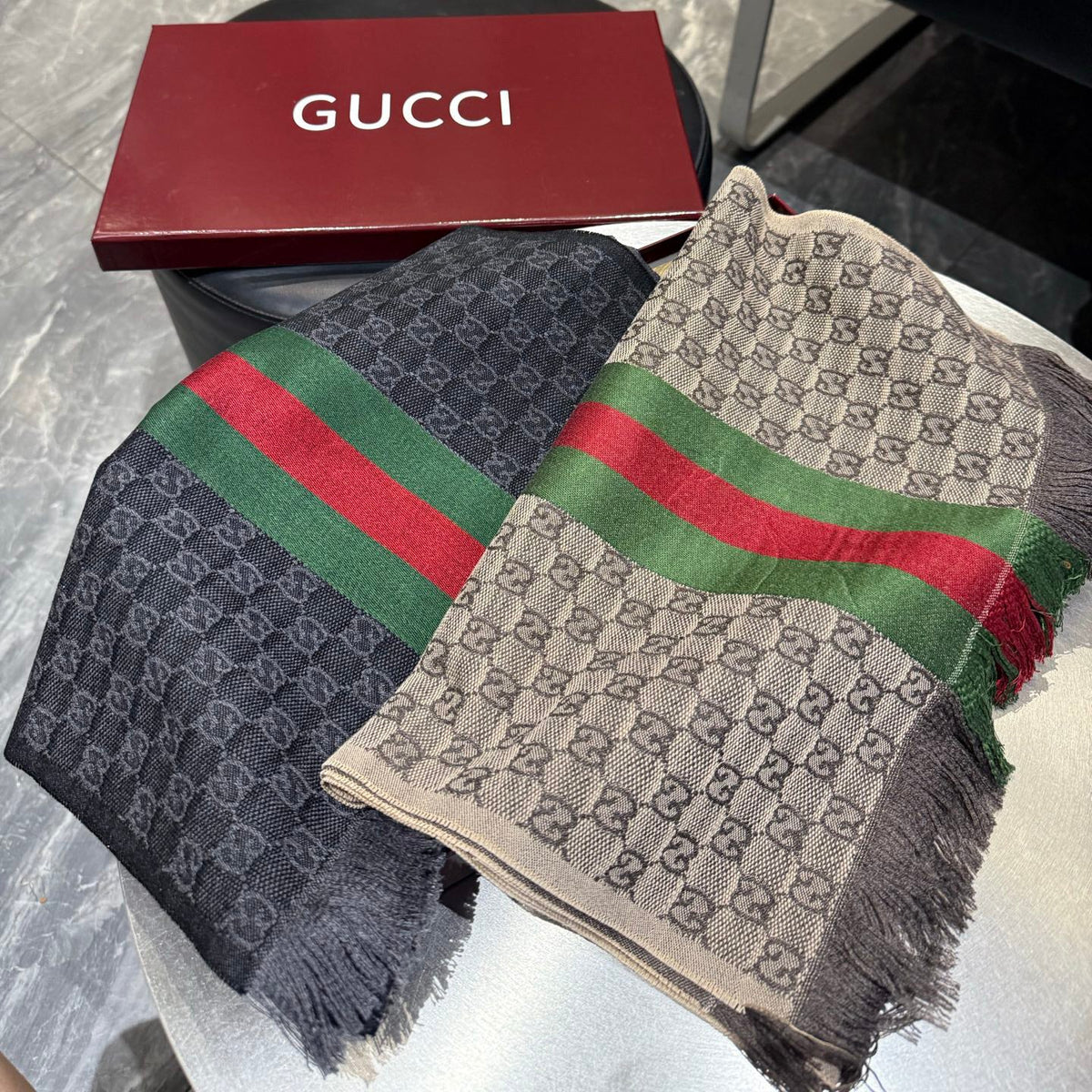 Unisex Double G Wool Scarf 1025110307