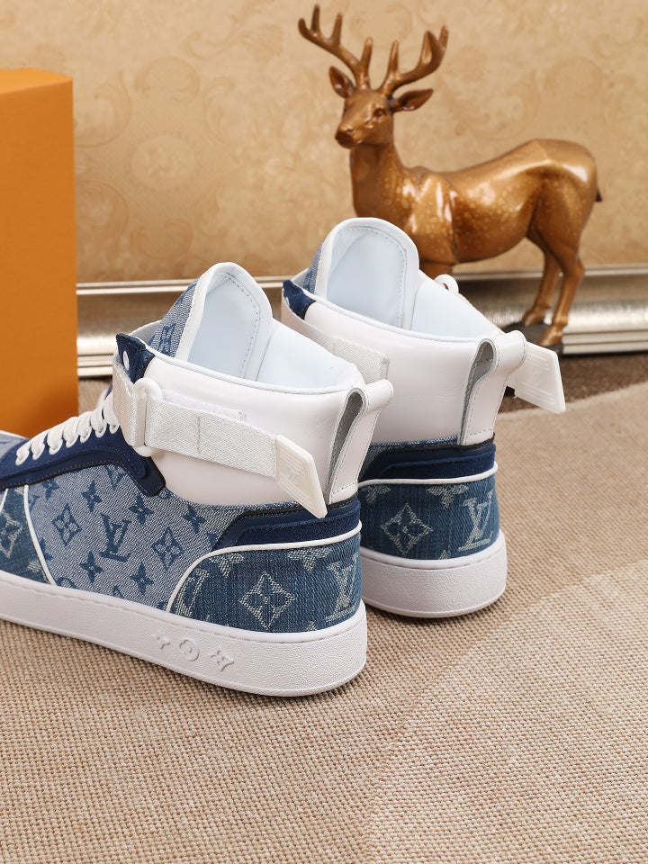 VV Denim leather high-top sneaker 1825052102