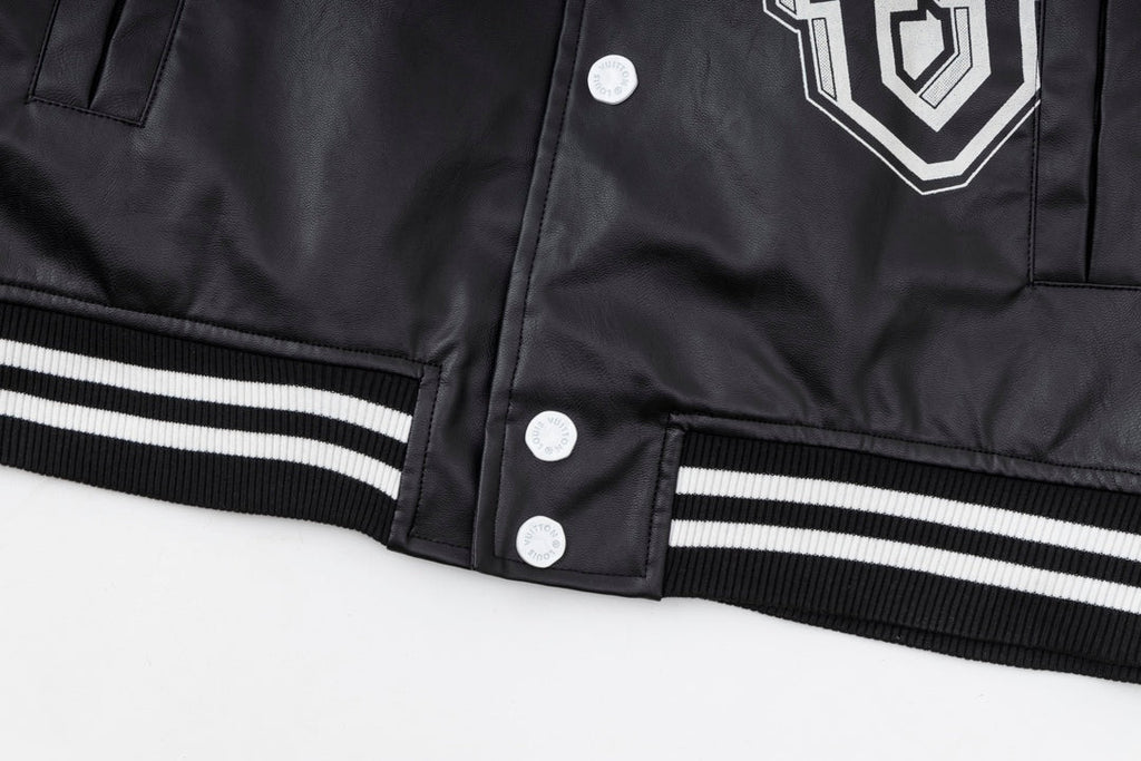 Wool and leather baseball jacket XC0823092606