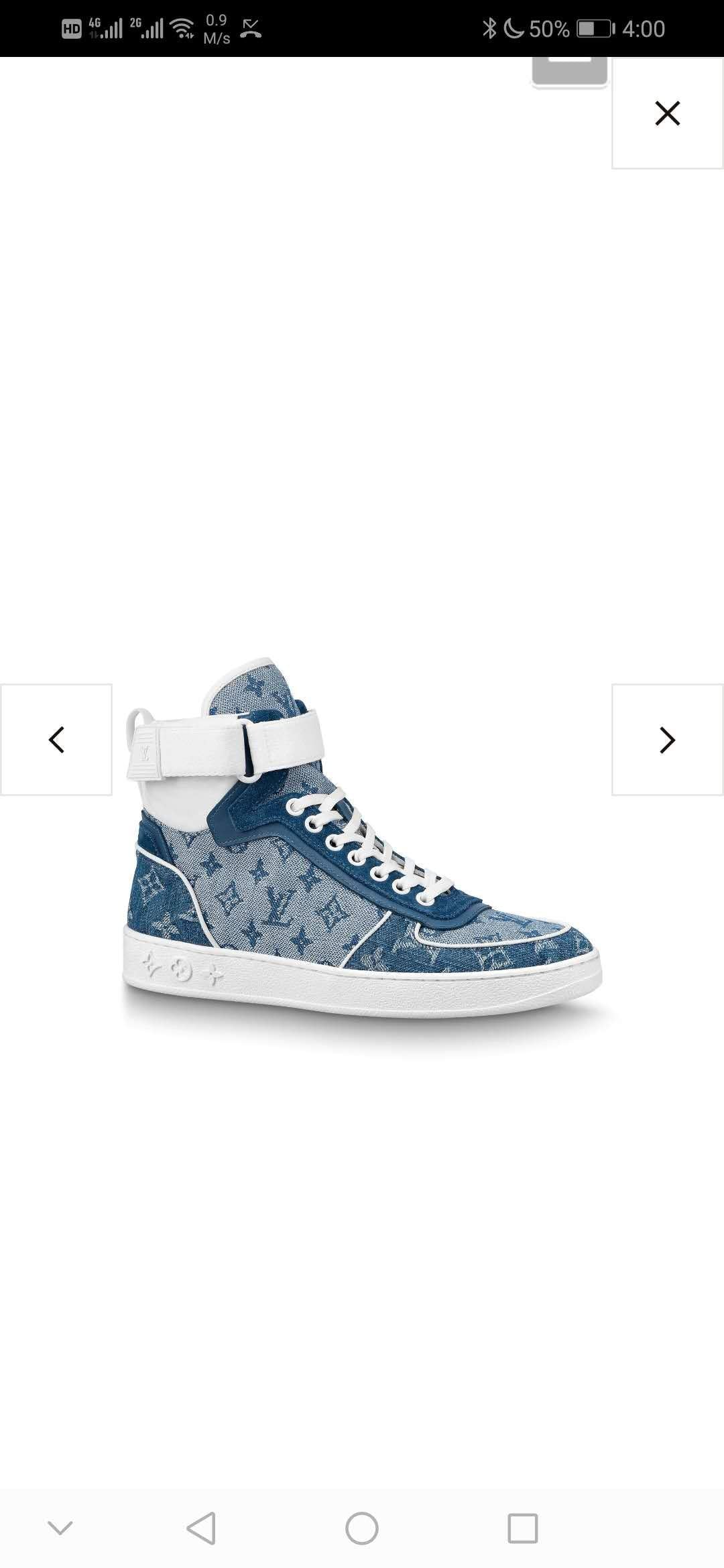VV Denim leather high-top sneaker 1825052102
