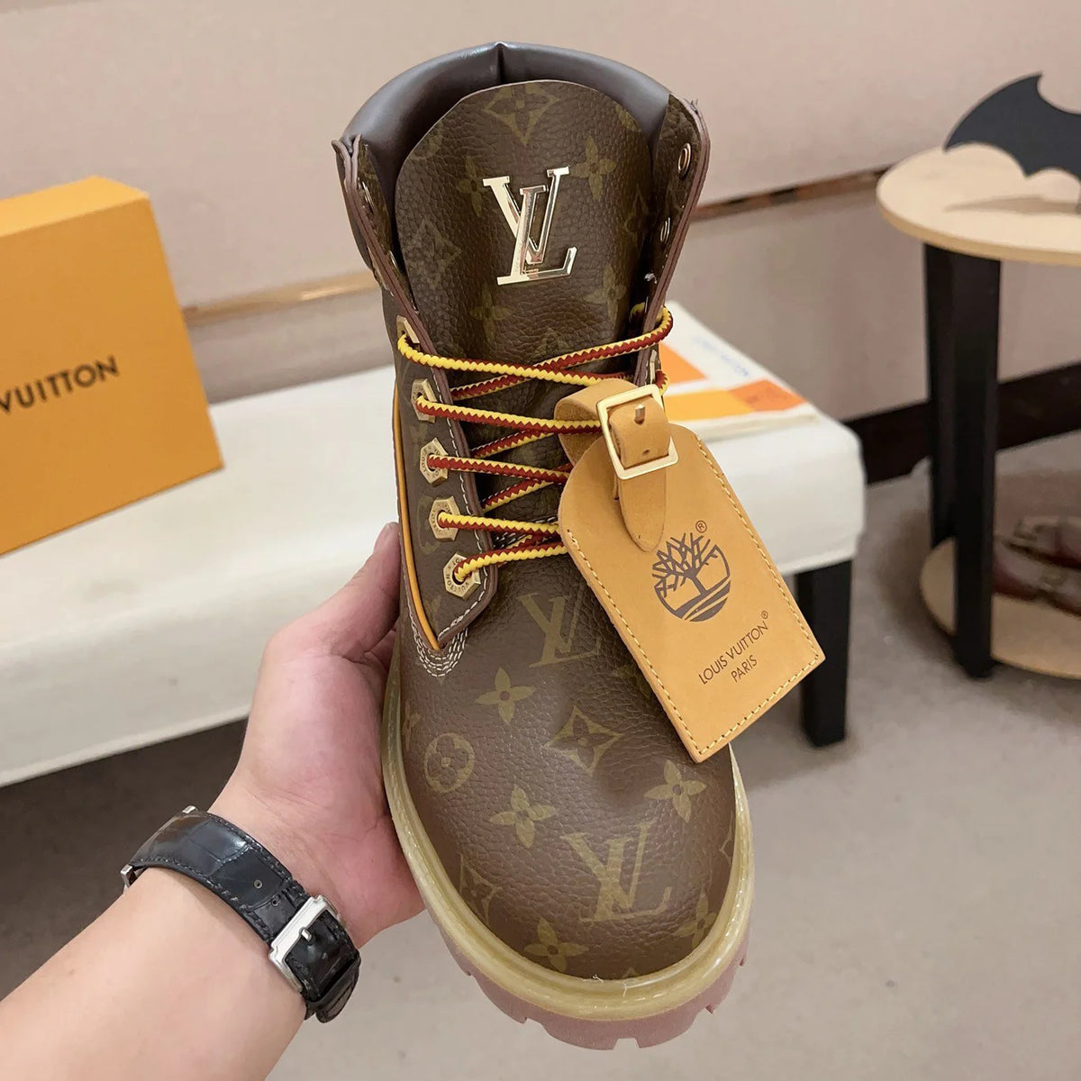 New fashion printed couple's short boots 1024101704