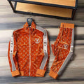 V Orange Embroidered VeVVet Suit LXYMC23021503