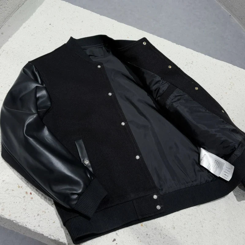 PRA 26ss Men's Dark‑Style Varsity Jacket SJ1326082713