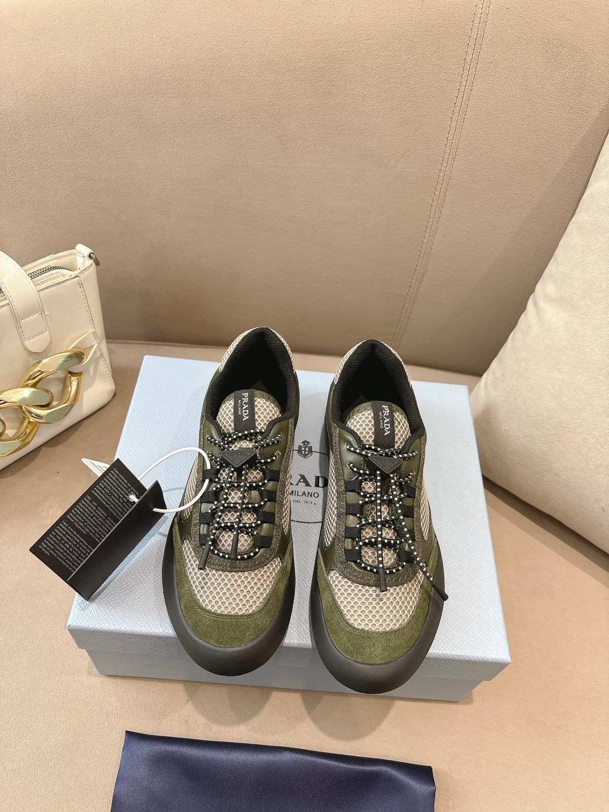 PR Speedrock leather and mesh fabric sneakers 1826051401