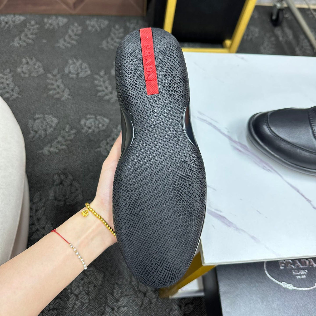 PR Leather lace-up sneakers 1824101301