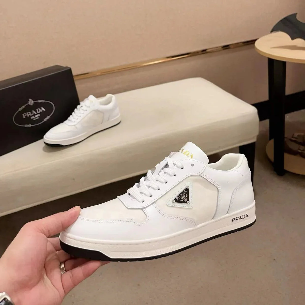 New triangle leather men's shoes 1024111424