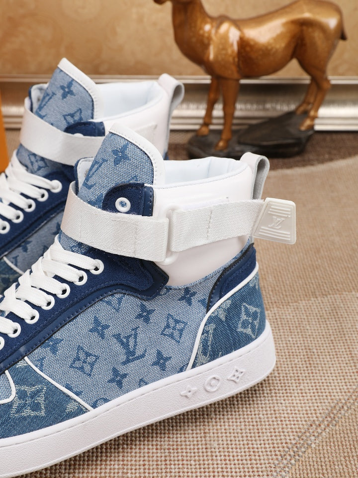 VV Denim leather high-top sneaker 1825052102