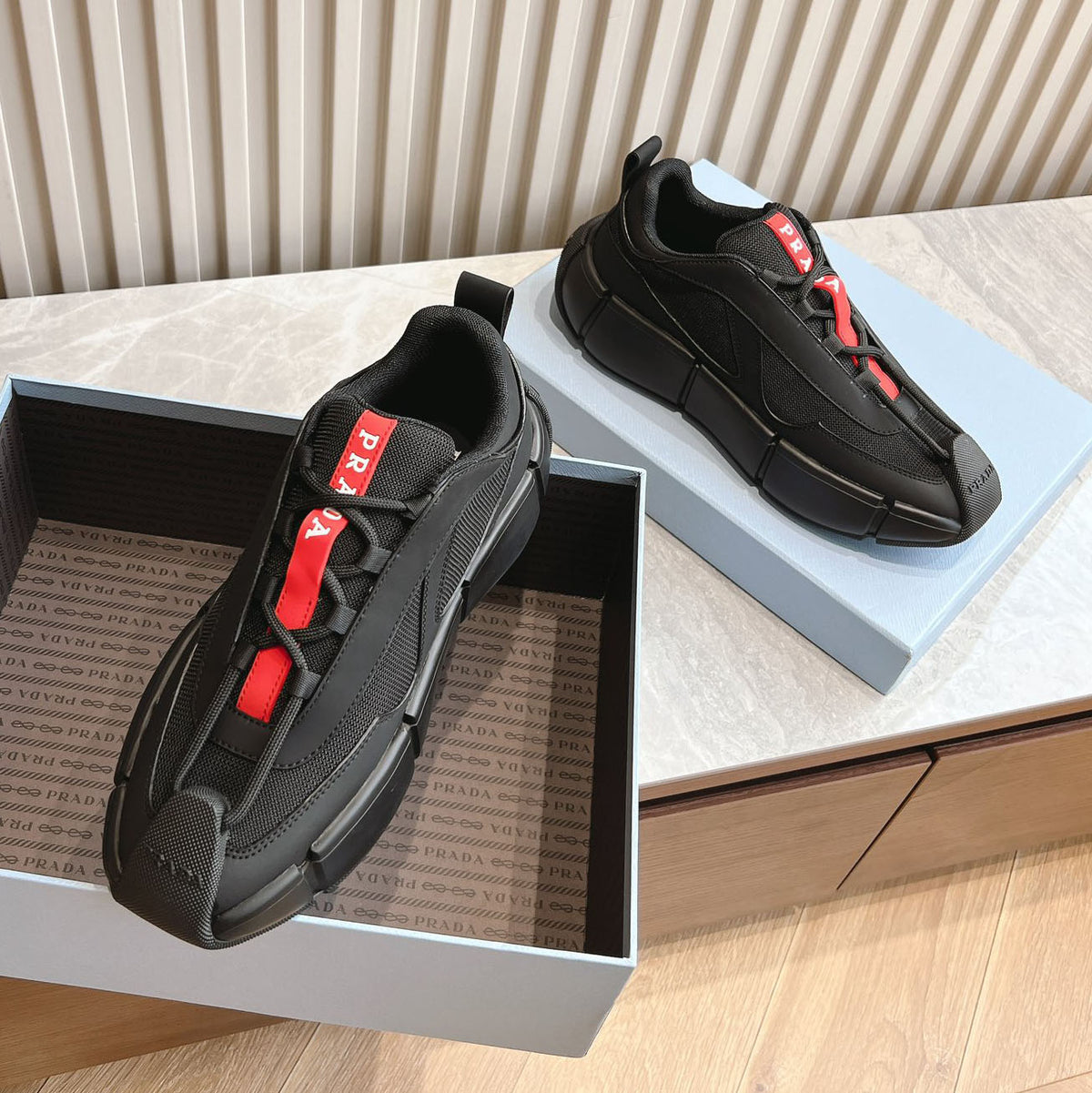 PR Mesh lace-up sneakers 1824091313