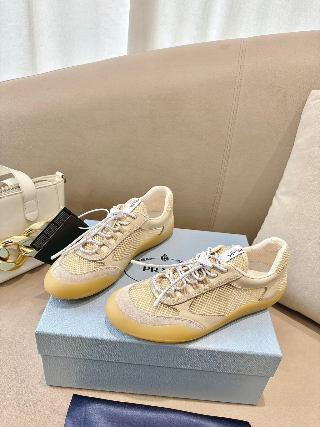 PR Speedrock leather and mesh fabric sneakers 1826051401