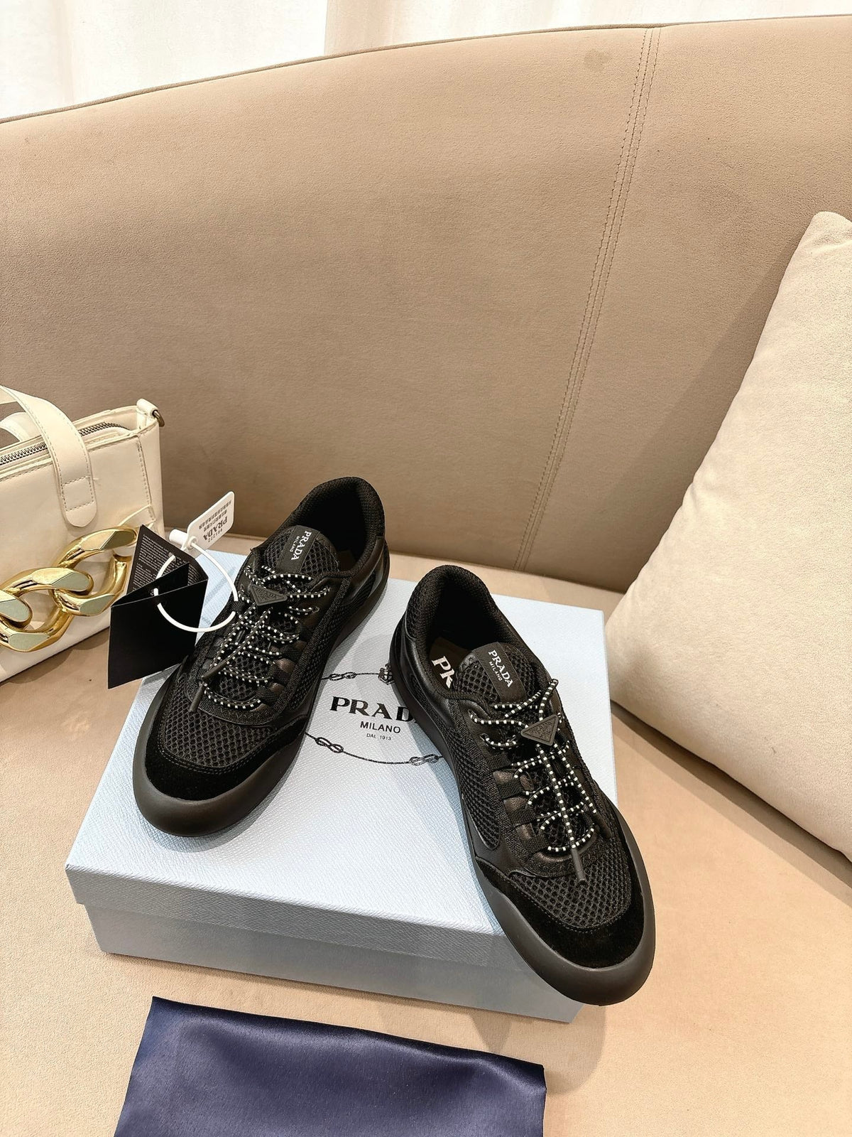 PR Speedrock leather and mesh fabric sneakers 1826051401