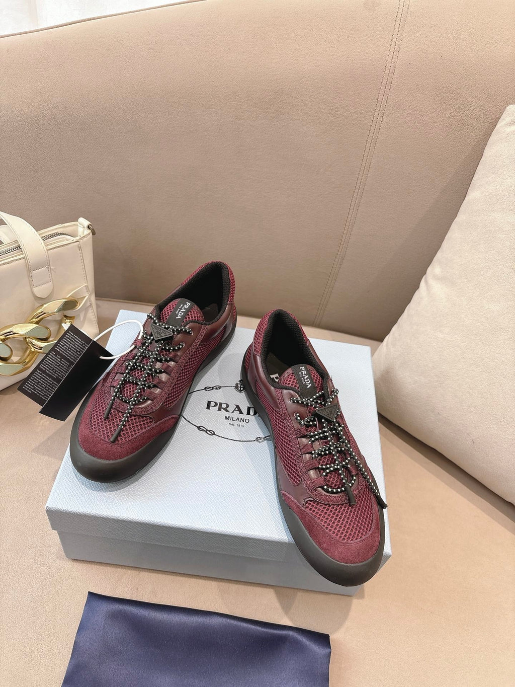 PR Speedrock leather and mesh fabric sneakers 1826051401