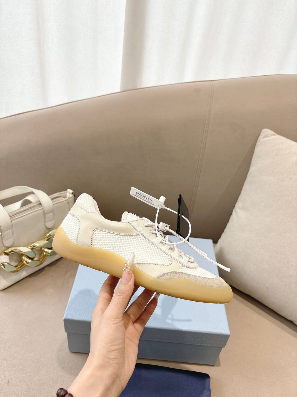 PR Speedrock leather and mesh fabric sneakers 1826051401