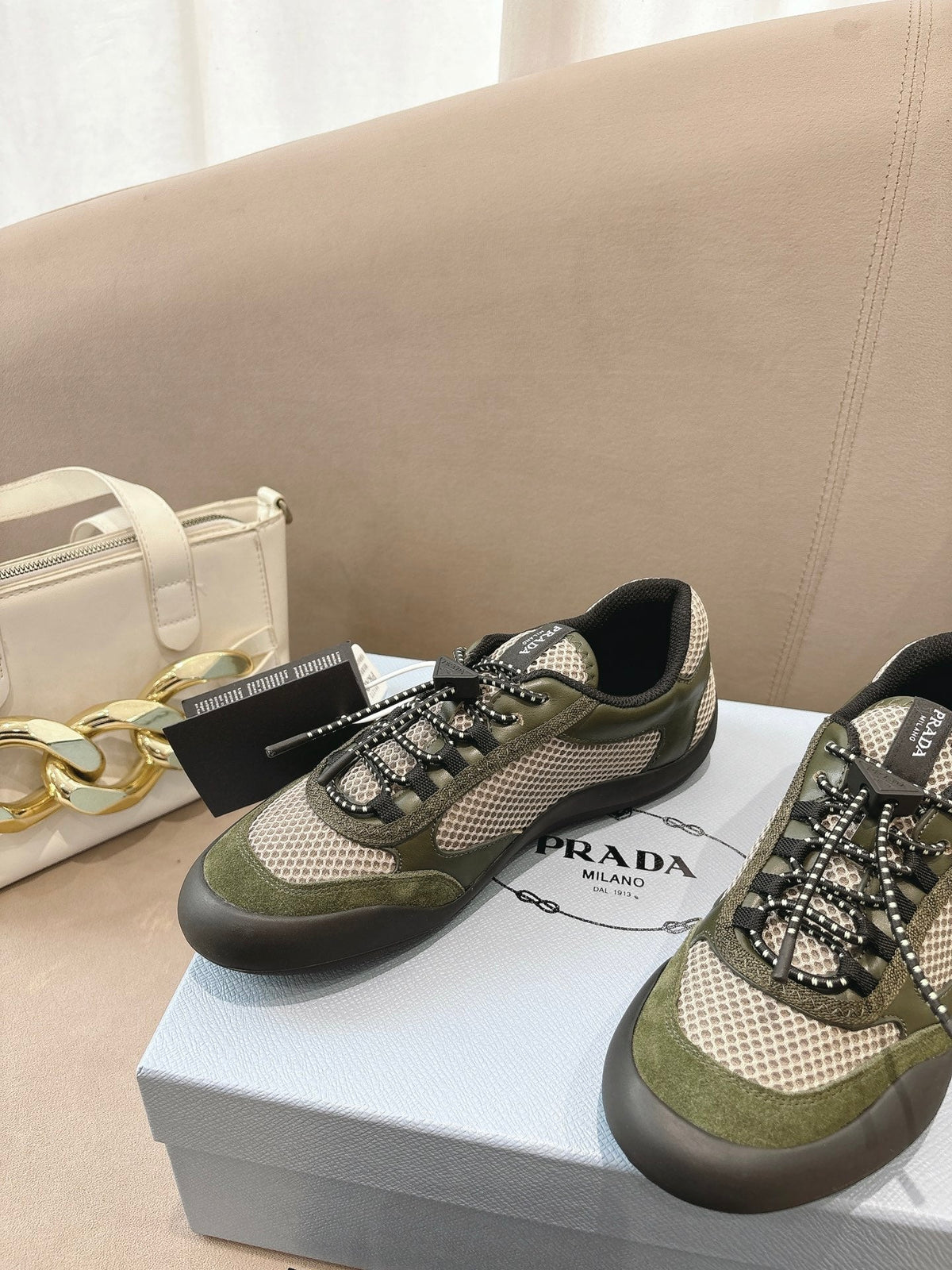 PR Speedrock leather and mesh fabric sneakers 1826051401
