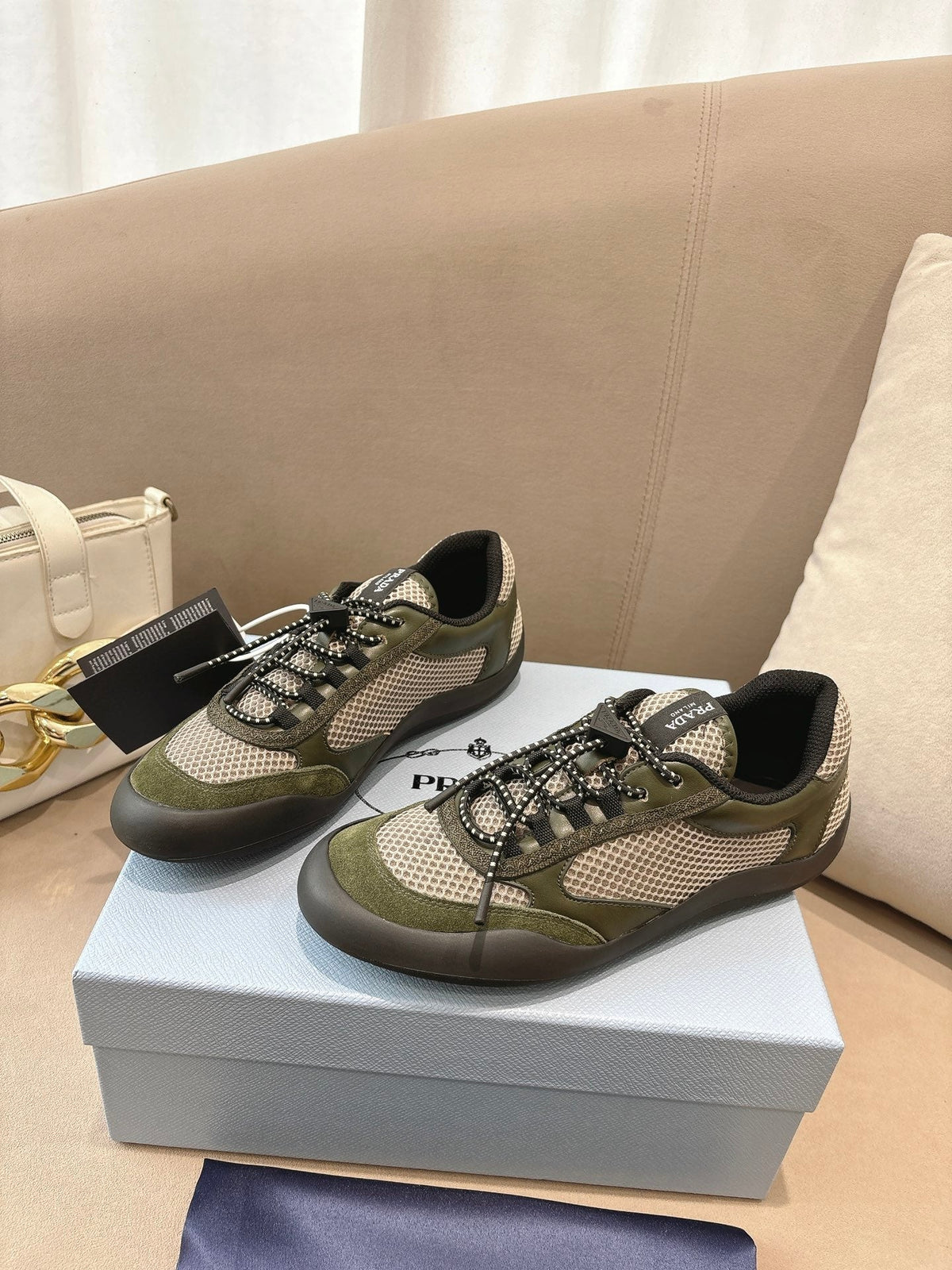 PR Speedrock leather and mesh fabric sneakers 1826051401