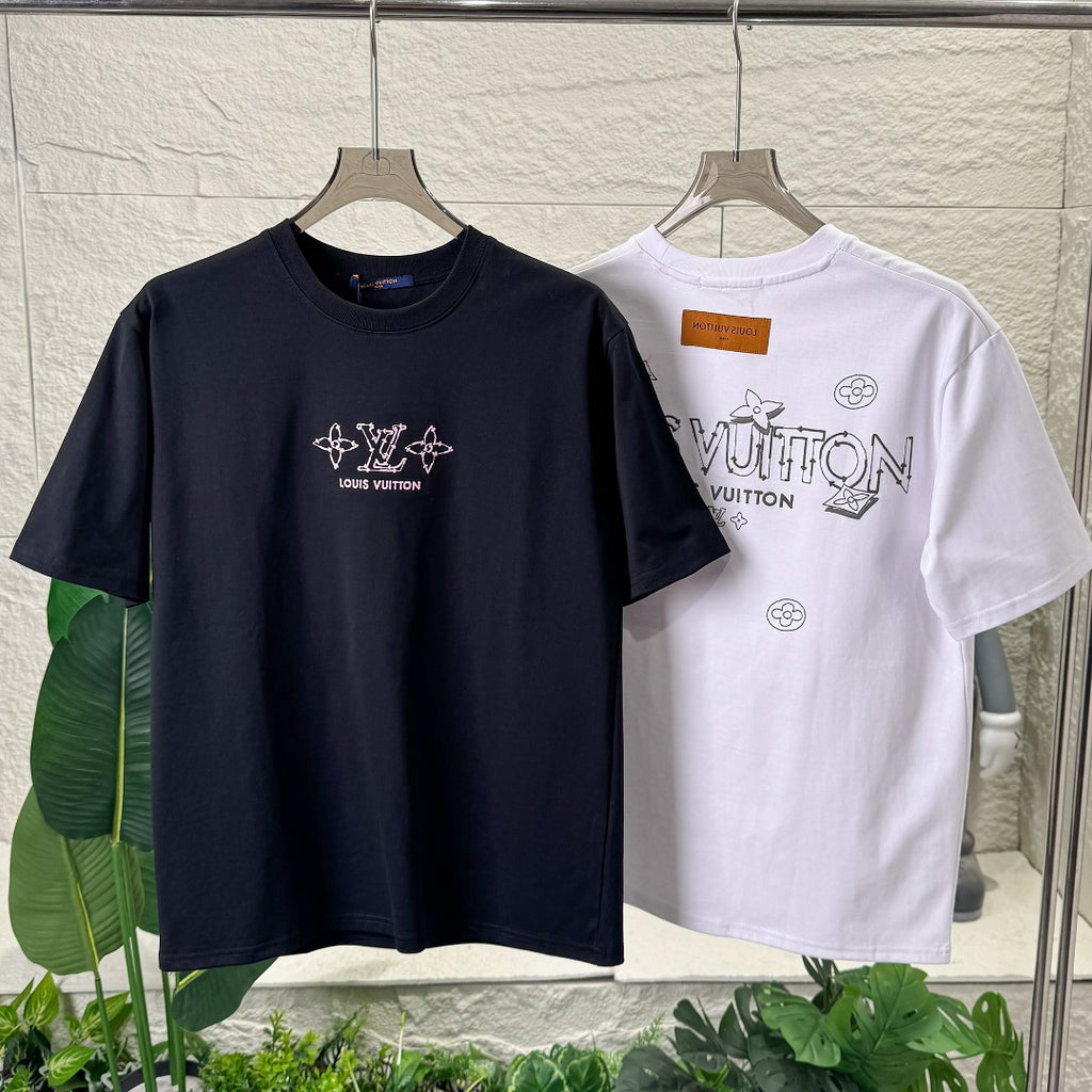 VV Embroidery letters T-shirt 1825060603