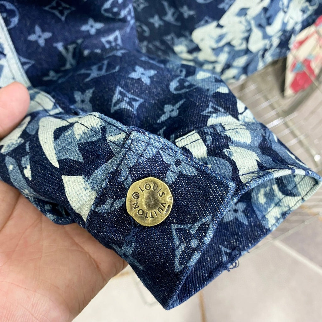Floral print denim jacket jacket 1824100906