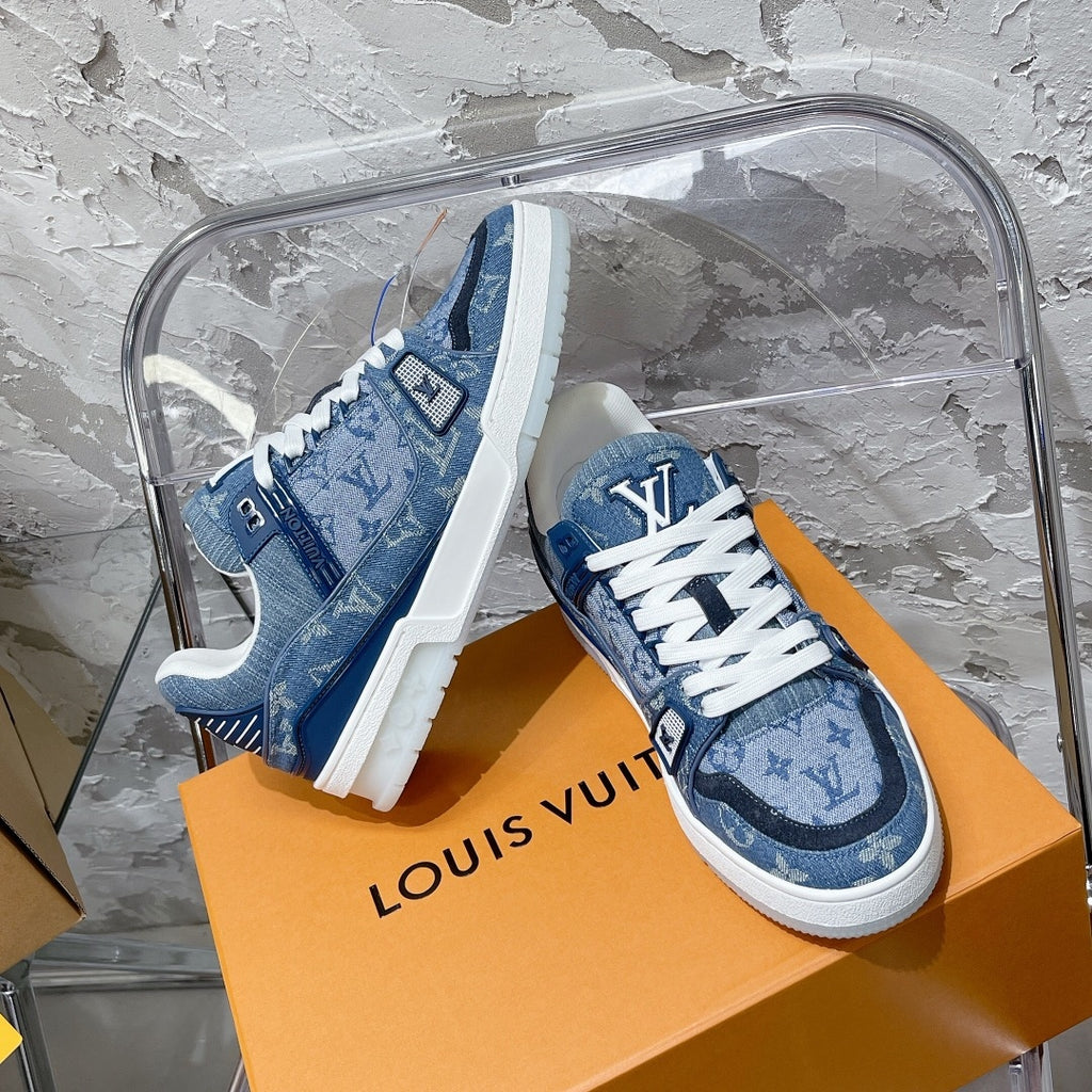 Monogram Denim Trainer Sneakers 1A7S51
