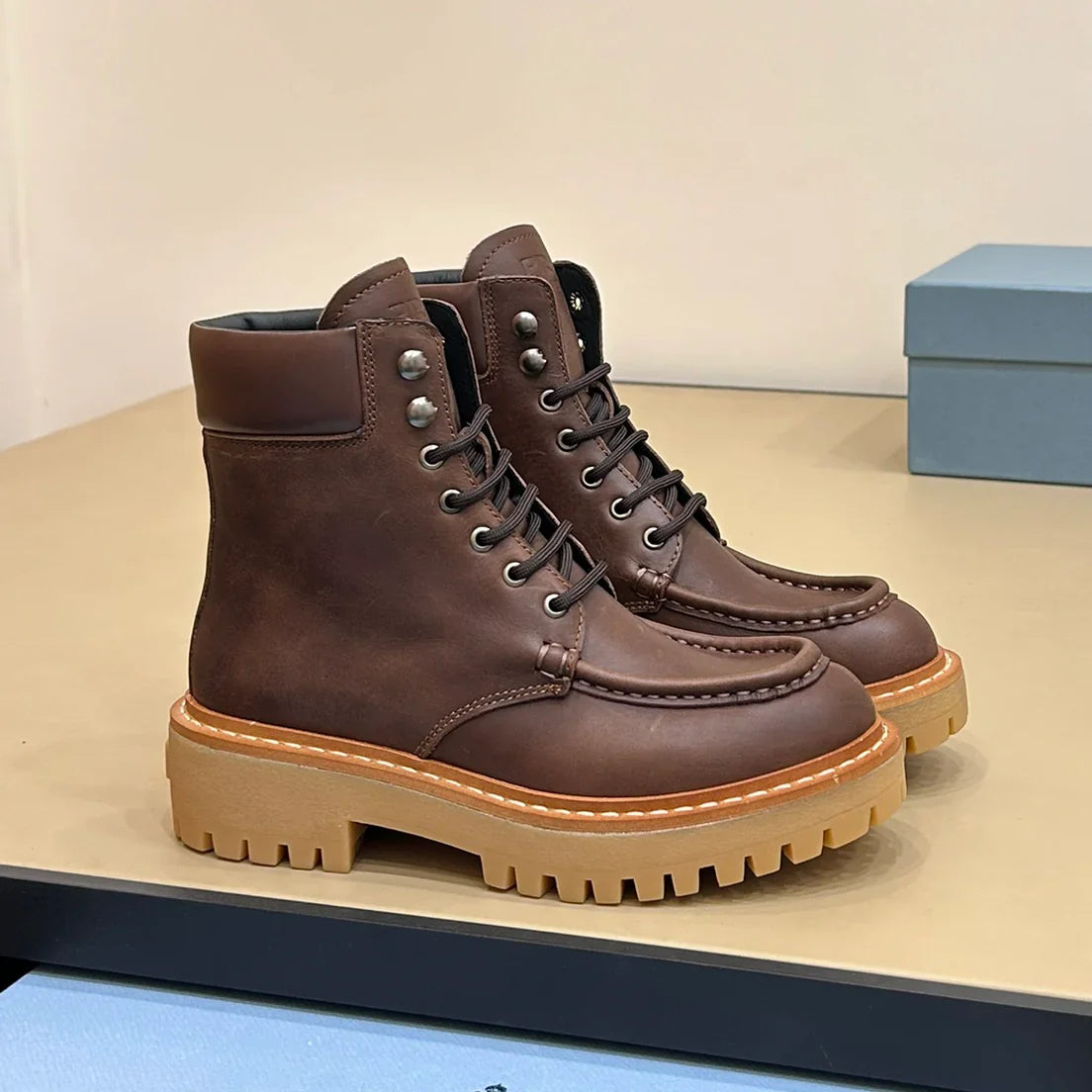 New PR Men's Genuine Leather Short Boots 1025103123