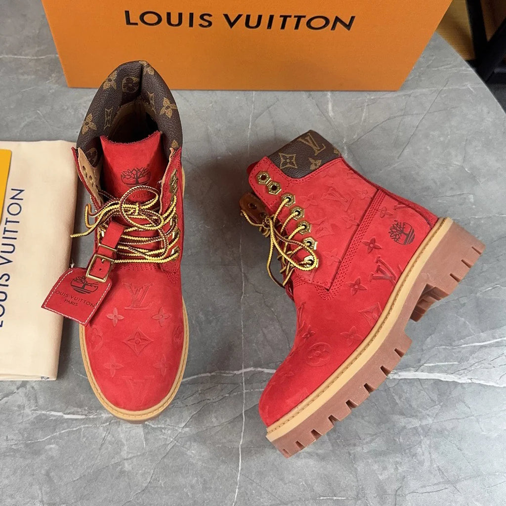 New fashion printed couple's short boots 1024101706