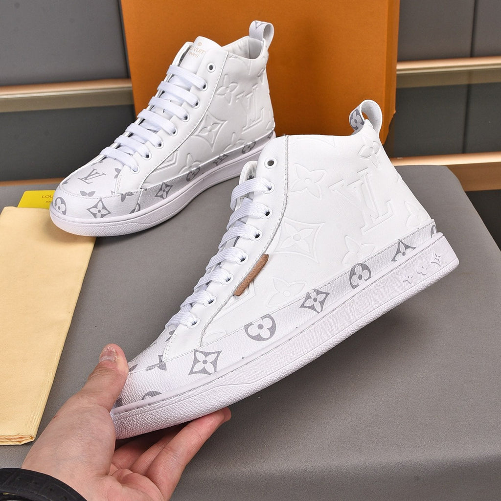 Luxury Pattern Two Tone Trendy High-top Shoes