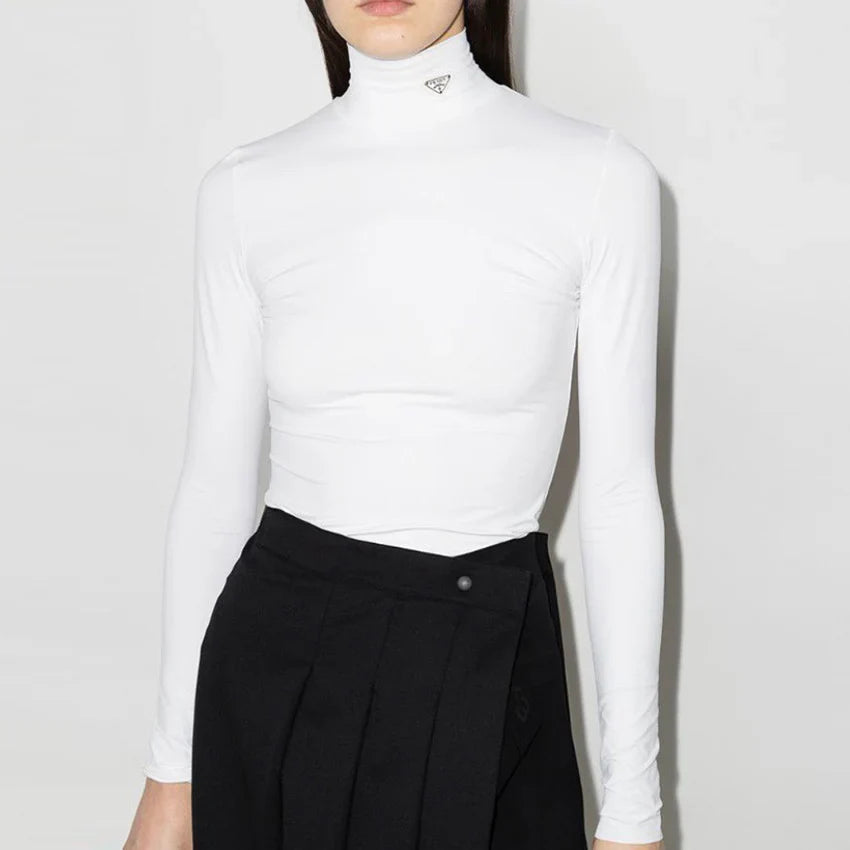 Unisex fashion and versatile high neck base shirt 1024080503