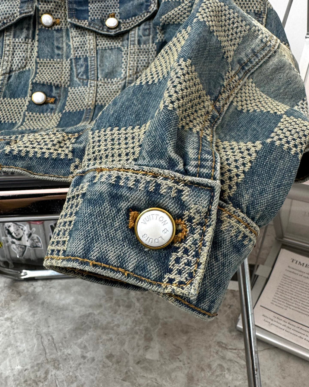 VV Plaid denim jacket 1825022819