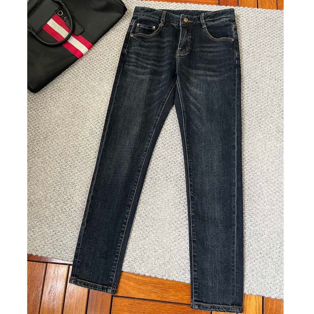 Men's straight through casual jeans 1025011614
