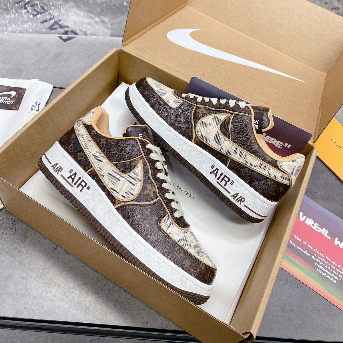 Brown V& Jointly Signed Sneakers