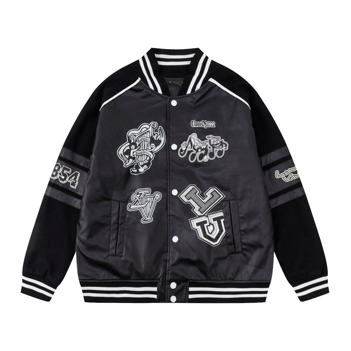 Wool and leather baseball jacket XC0823092606