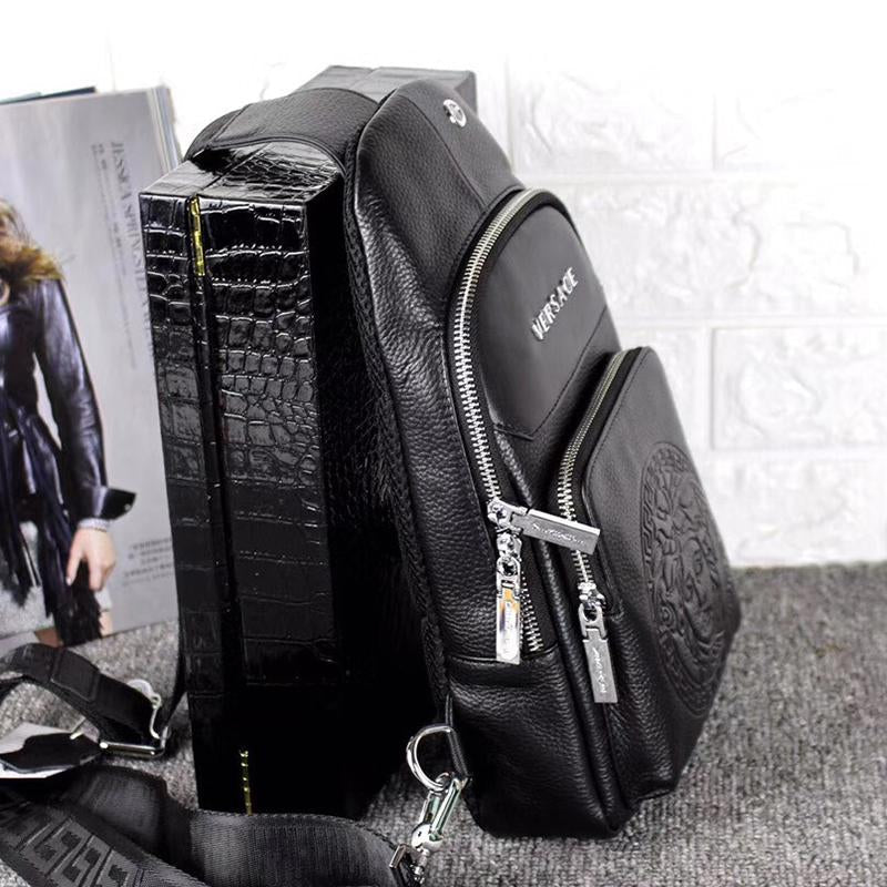 New Fashion Versatile Cowhide Chest Bag 1023121517