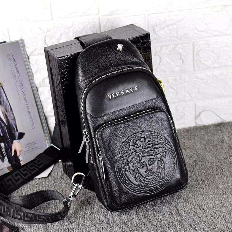 New Fashion Versatile Cowhide Chest Bag 1023121517