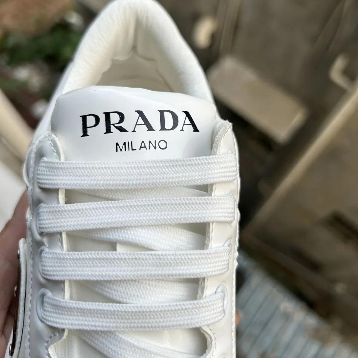 P New Women's and Men's Shoes Casual Shoes Triangle Buckle Lace-up Sneakers 1024060508