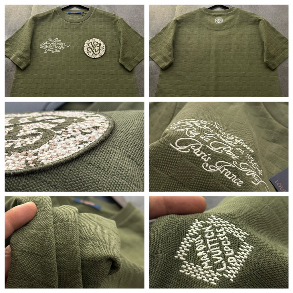 VV Chess jacquard + small logo embroidery T-shirt 1825041706
