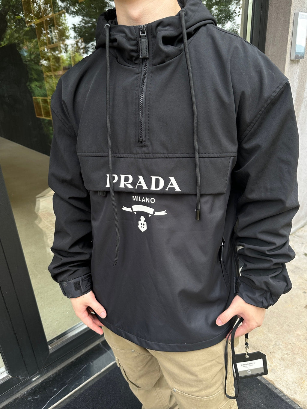 PD Half-zip hooded jacket 182502011