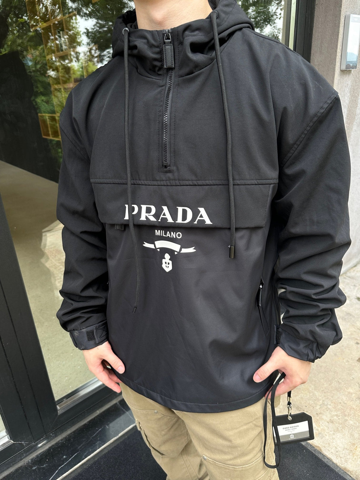 PD Half-zip hooded jacket 182502011