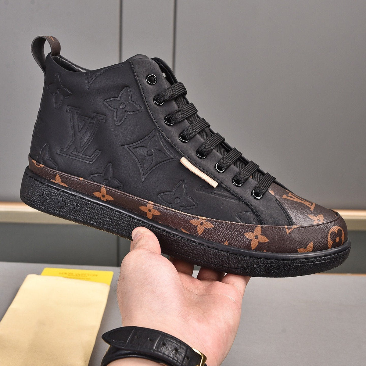 Luxury Pattern Two Tone Trendy High-top Shoes