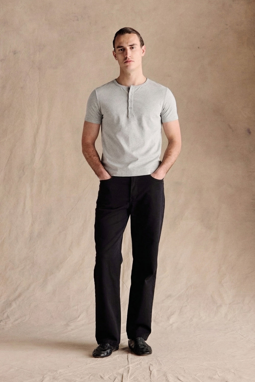 Henley Short Sleeve | Grey