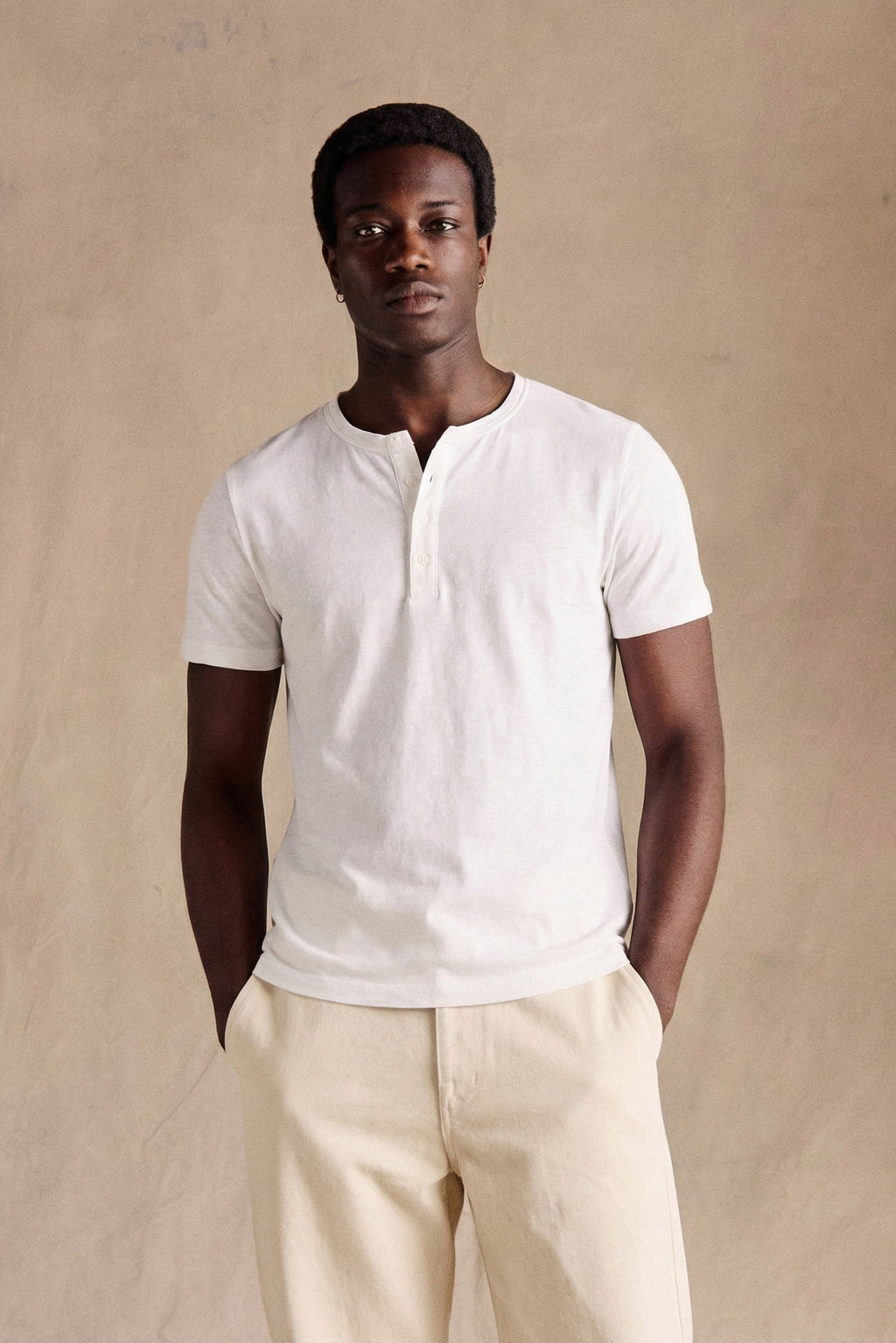 Henley Short Sleeve | White