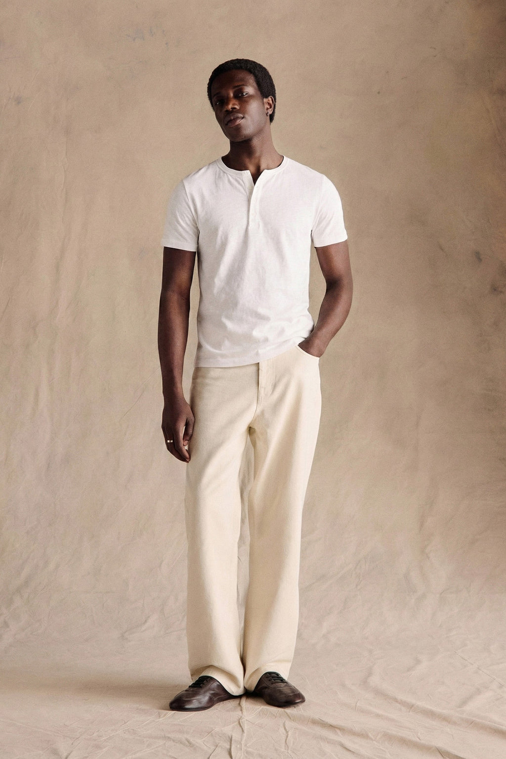 Henley Short Sleeve | White