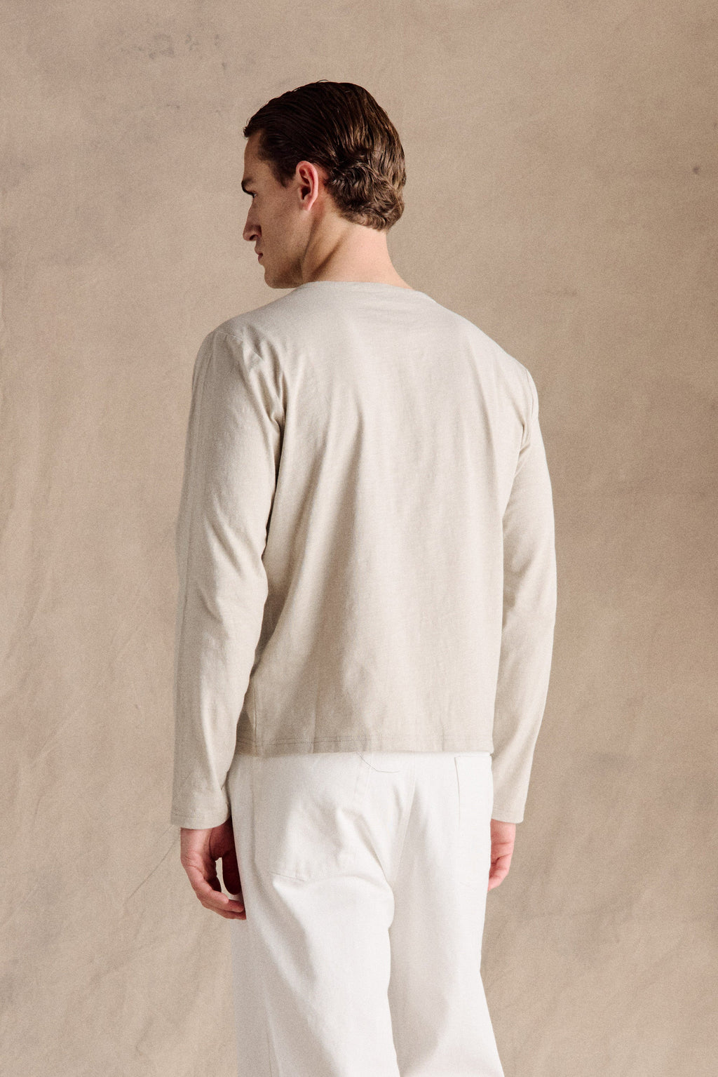 Riviera Slub Henley | Taupe