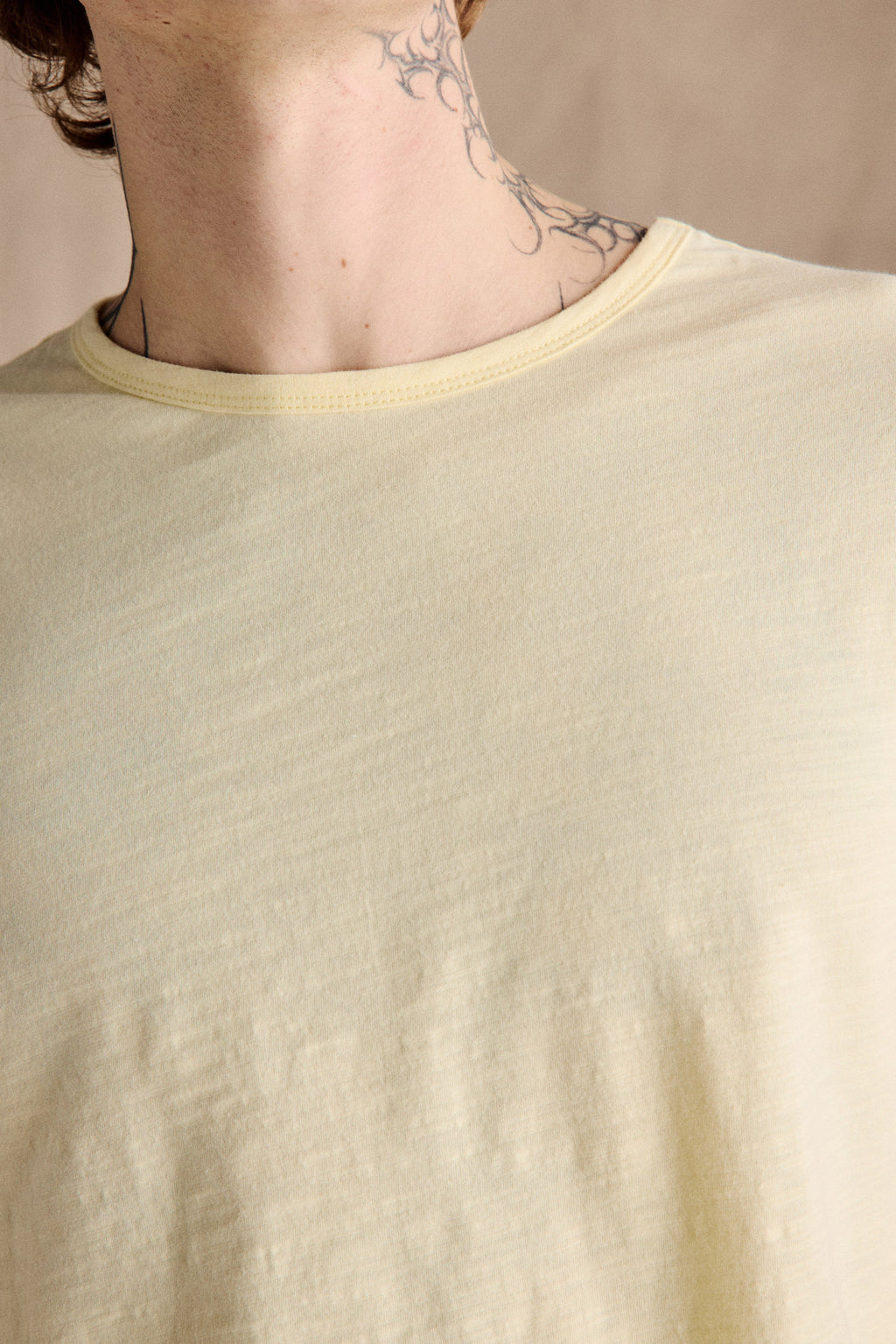 Steve Slub Cotton Tee | Yellow