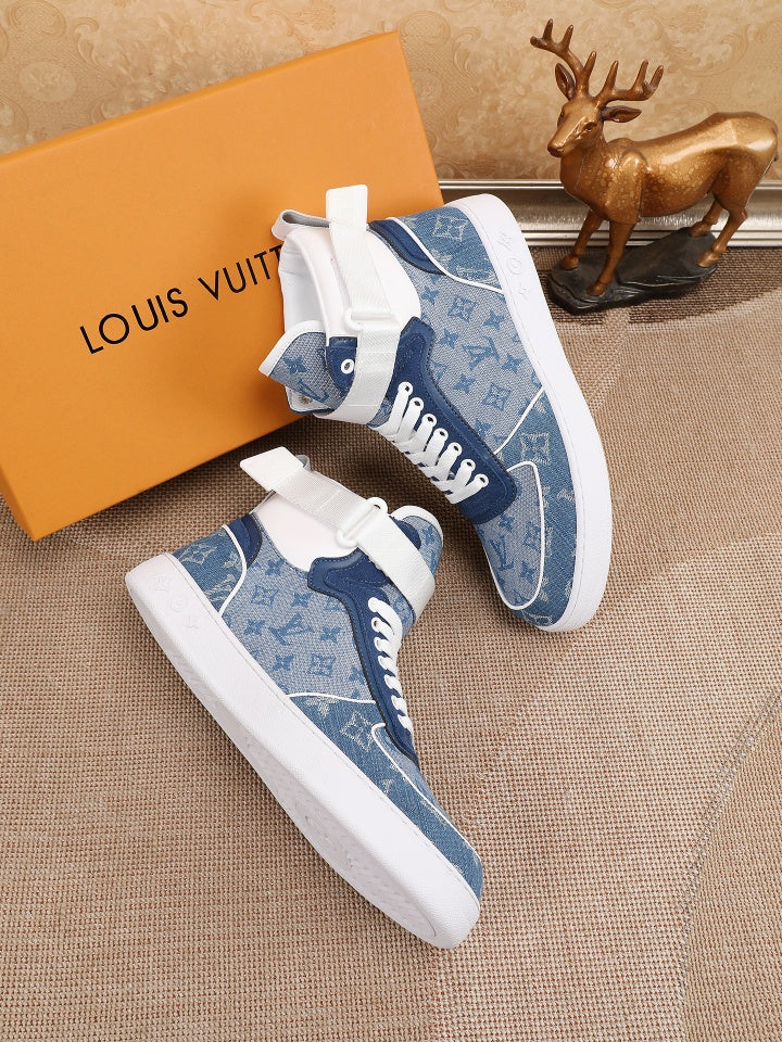 VV Denim leather high-top sneaker 1825052102