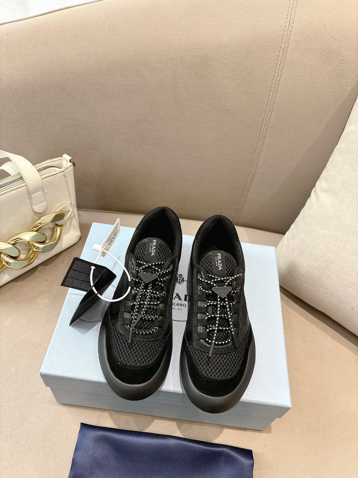 PR Speedrock leather and mesh fabric sneakers 1826051401