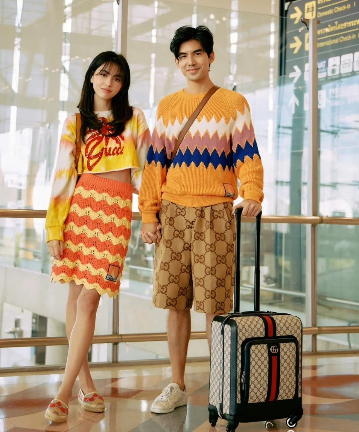 GUI Casual couple shorts 1825052217