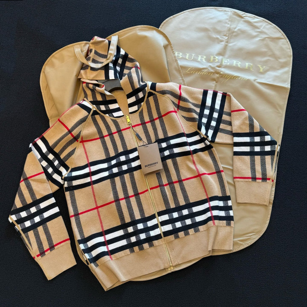 Classic double-sided hooded loose cardigan 1024102321